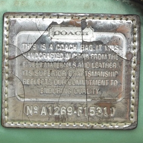 Rare 🦄 Coach Signature Jazzy Glitter Poppy Multi Canvas Handbag Purse - Picture 9 of 15